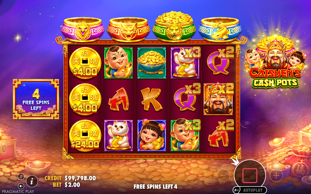Free spins screen