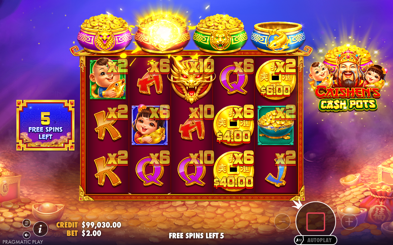 Free spins screen