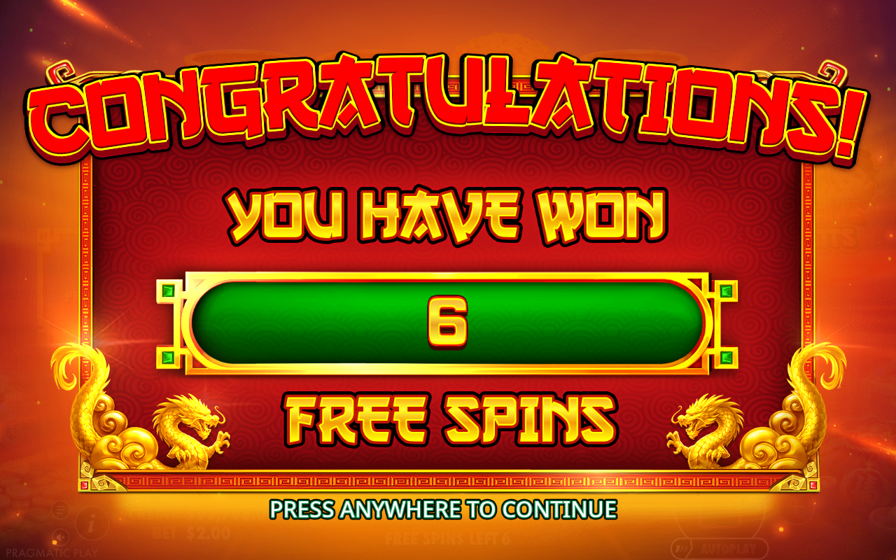 Free spins screen