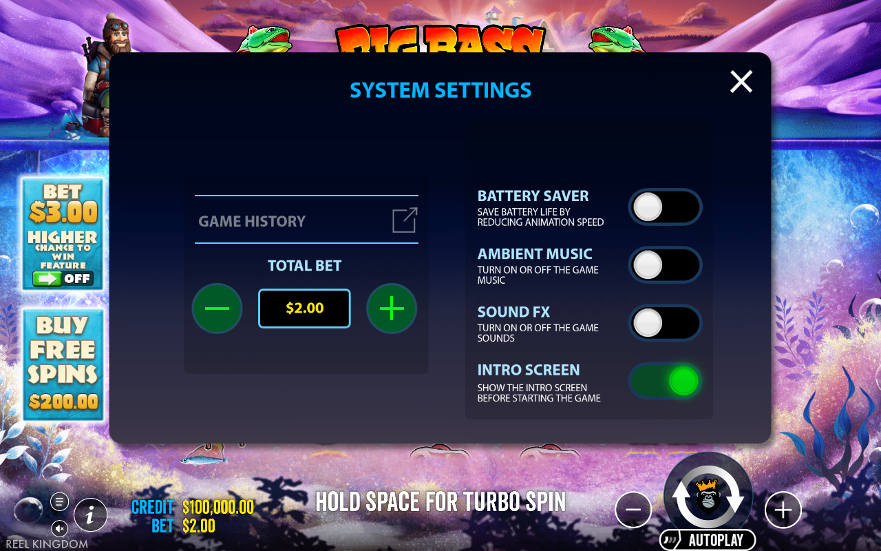 Game settings