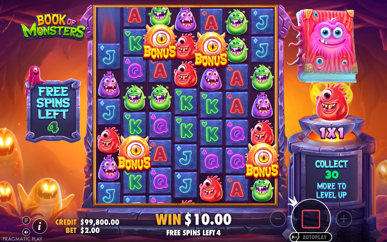 Free spins screen