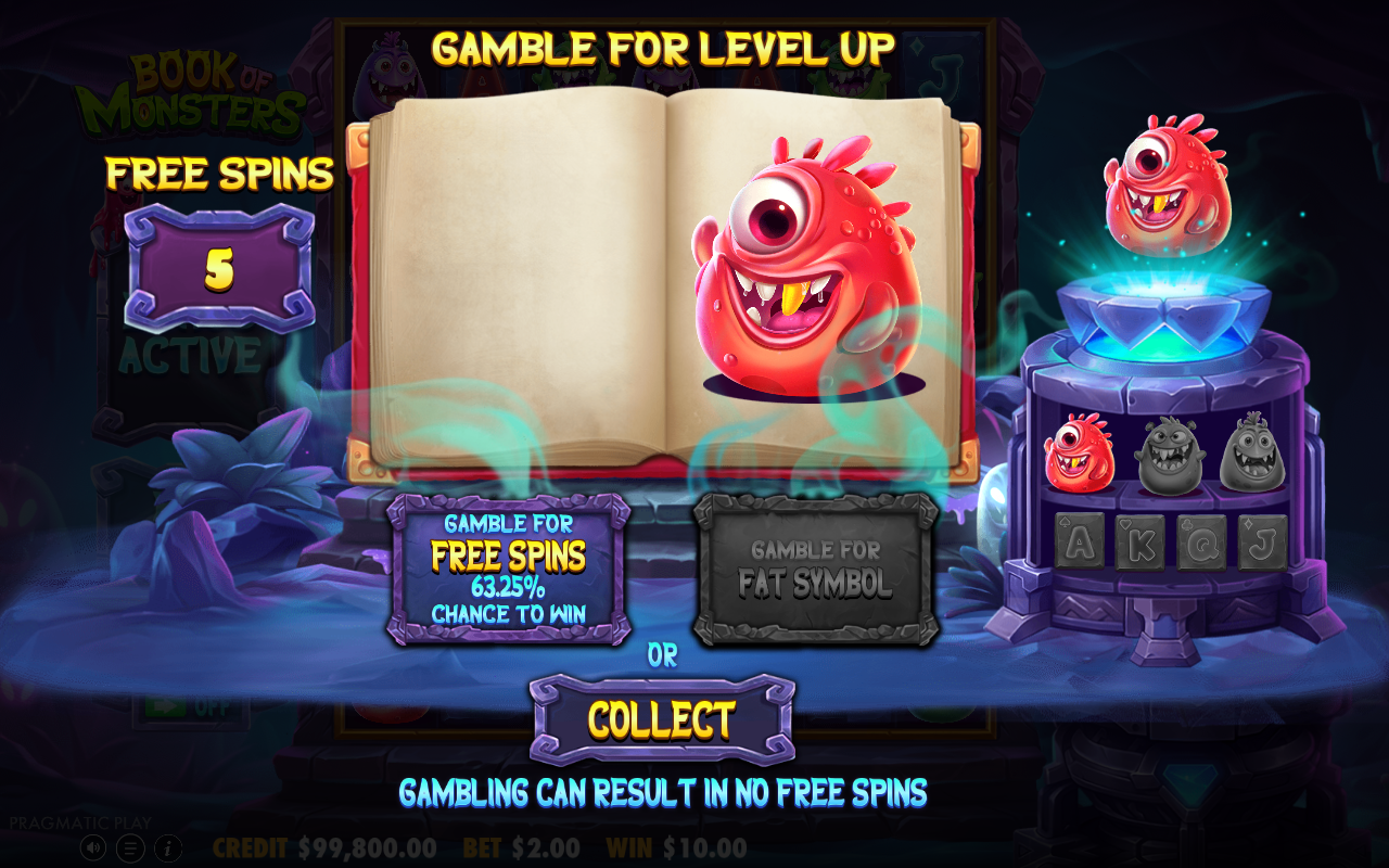 Free spins screen
